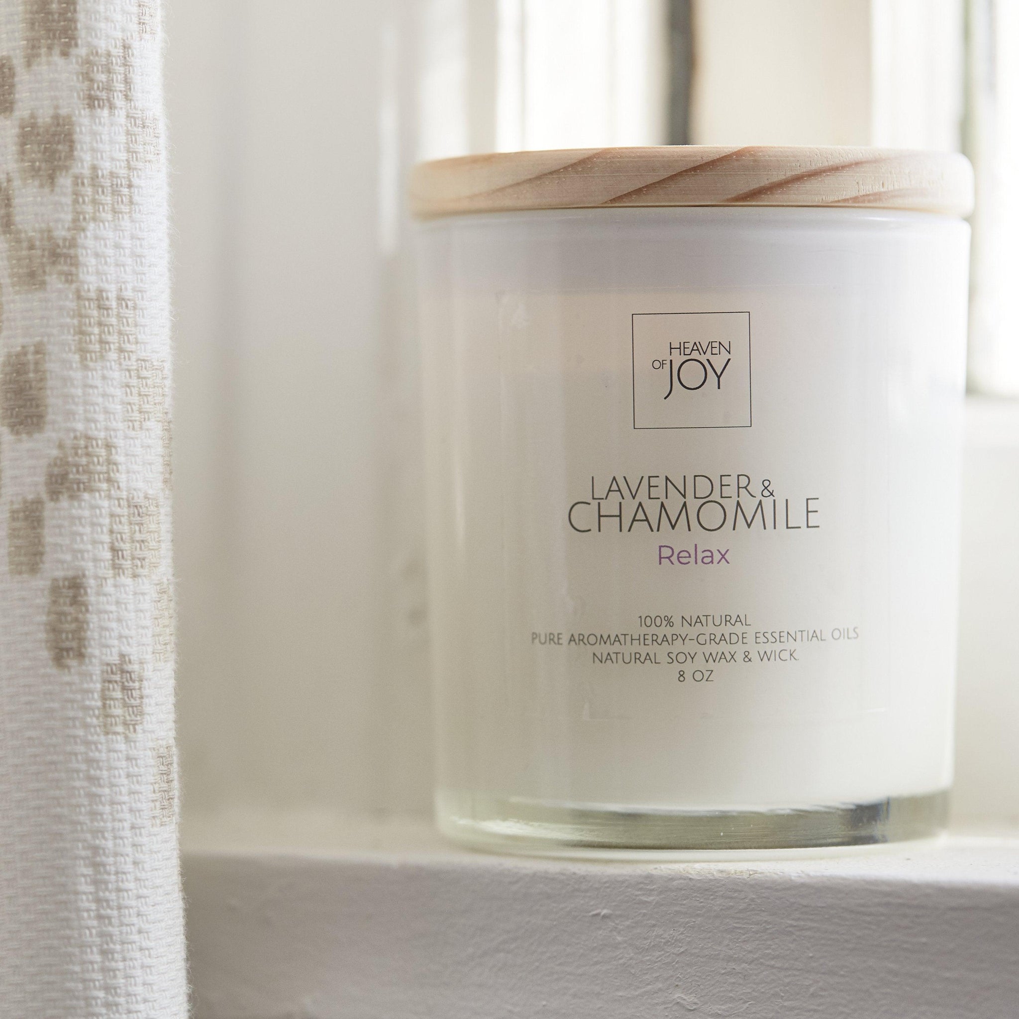 ethically sourced Lavender & Chamomile Candle - 100% Natural Life In Alignment