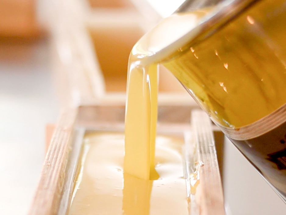 Natural handmade soap bar with grass-fed tallow goat milk and essential oils