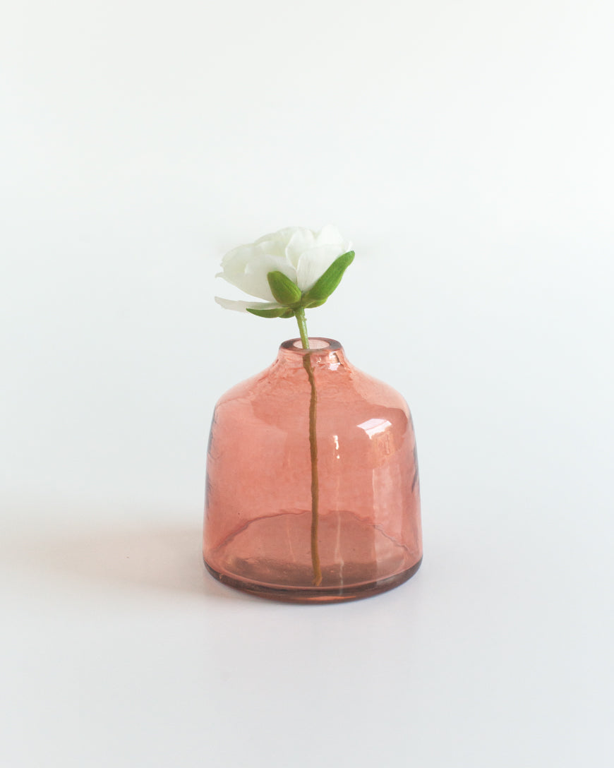 Bella Handblown Hammered Bud Vase