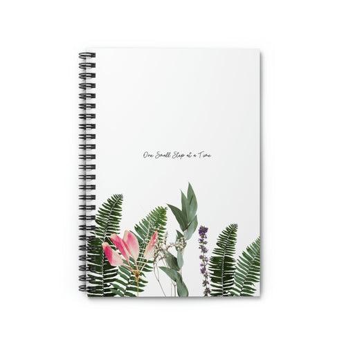 One Small Step at a Time Plant Theme Spiral Notebook - Life In Alignment