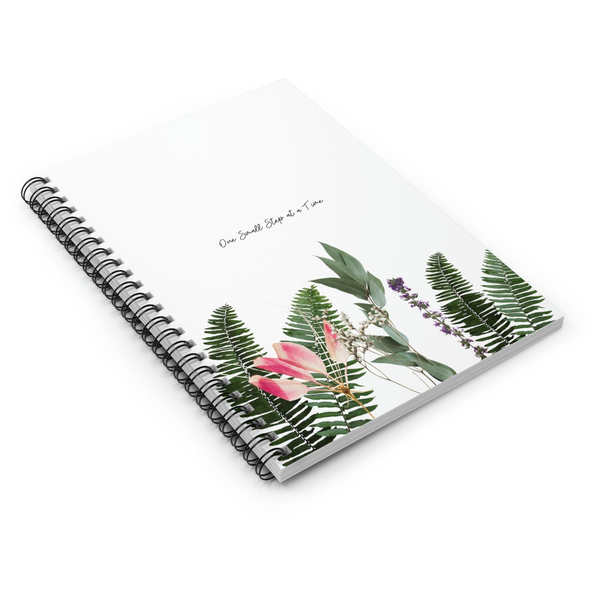 One Small Step at a Time Plant Theme Spiral Notebook - Life In Alignment