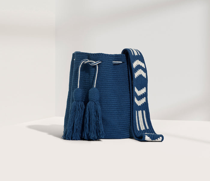 Jean Wayúu Mochila Crossbody Bag (Ocean Blue)
