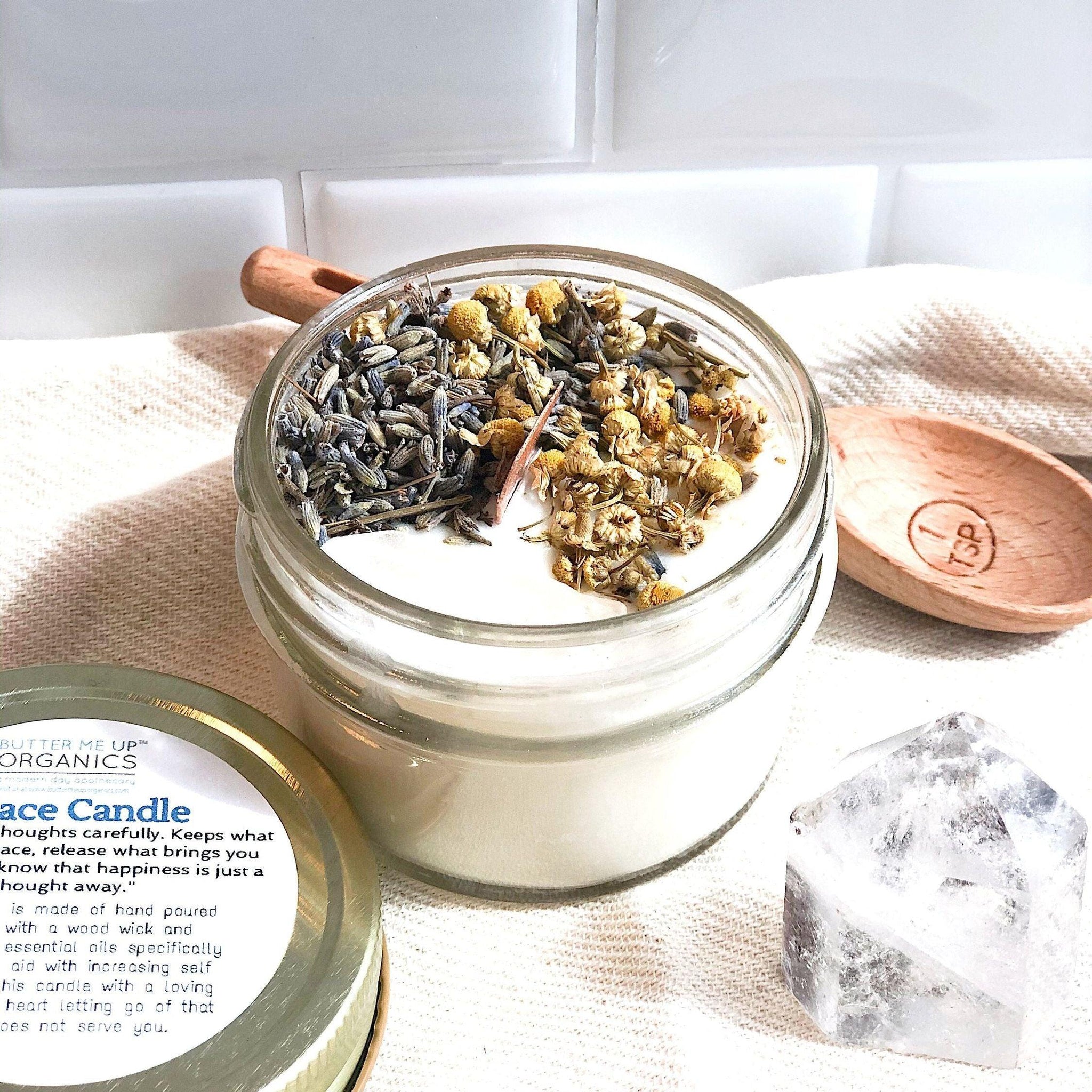 ethically sourced Organic Peace-Serenity-Intention Candle Life In Alignment