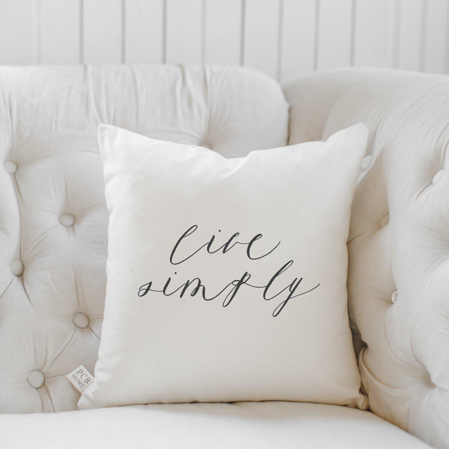 ethically sourced Live Simply Pillow Life In Alignment