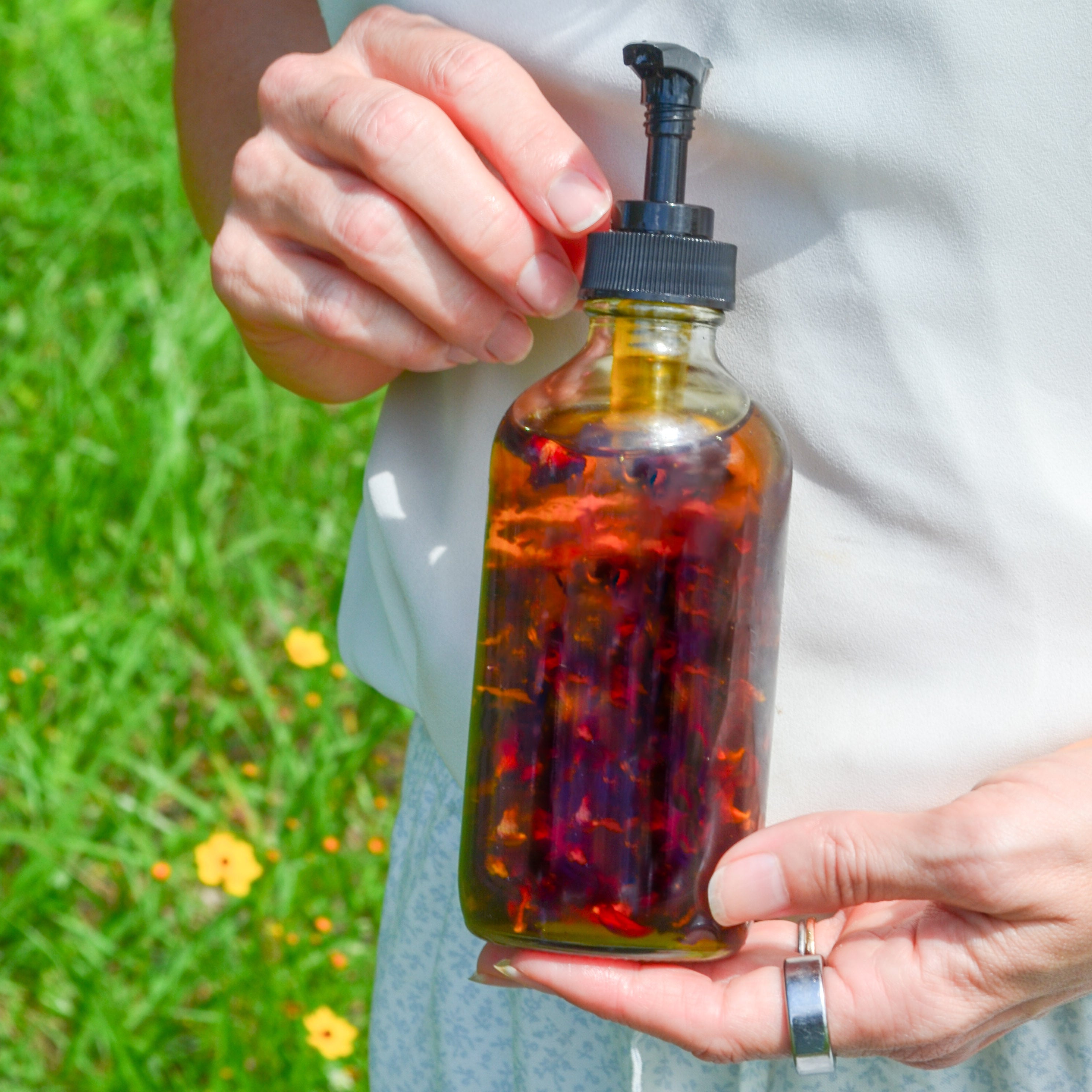 Lymph Love natural body oil for lymphatic-style massage Pretty Farm Girl Made Brave