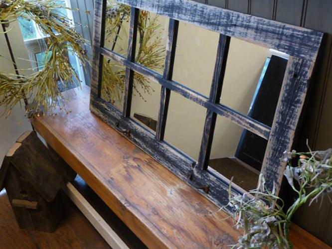 Reclaimed Barnwood, 8-Pane Farmhouse Window Mirror - Life In Alignment