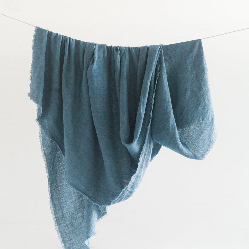 ethically sourced Stone Washed Linen Throw Blanket Life In Alignment
