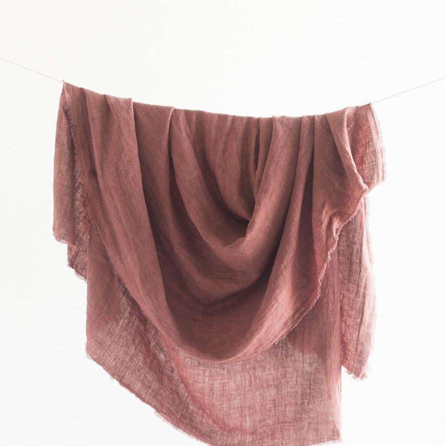 ethically sourced Stone Washed Linen Throw Blanket Life In Alignment