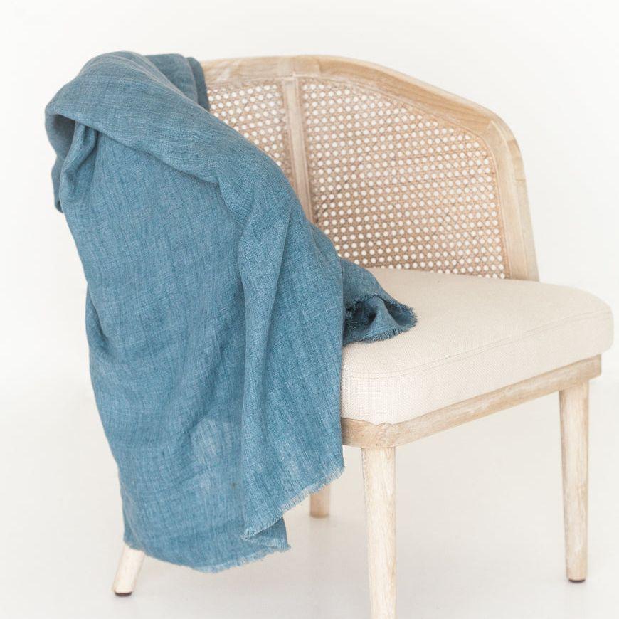 ethically sourced Stone Washed Linen Throw Blanket Life In Alignment