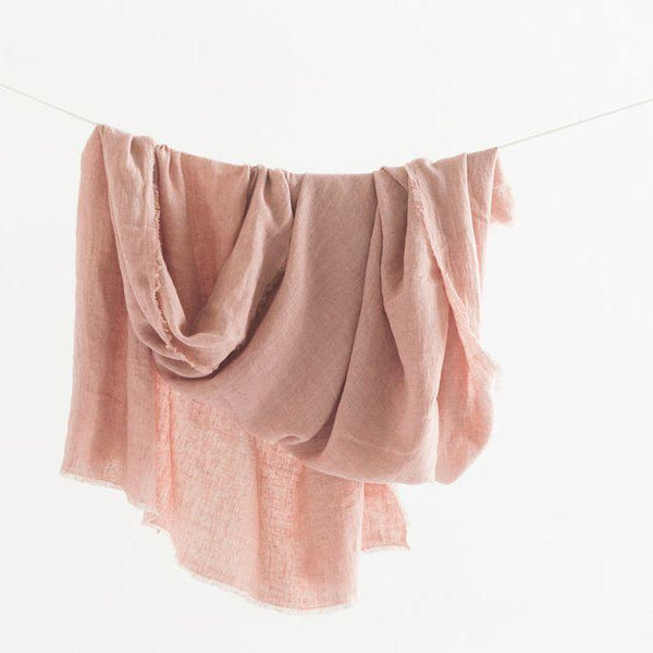 ethically sourced Stone Washed Linen Throw Blanket Life In Alignment