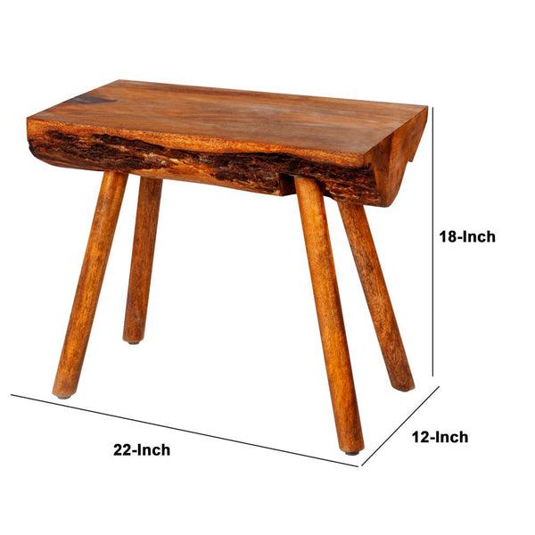 ethically sourced Mango Wood Accent Table With Live Edge Top Life In Alignment