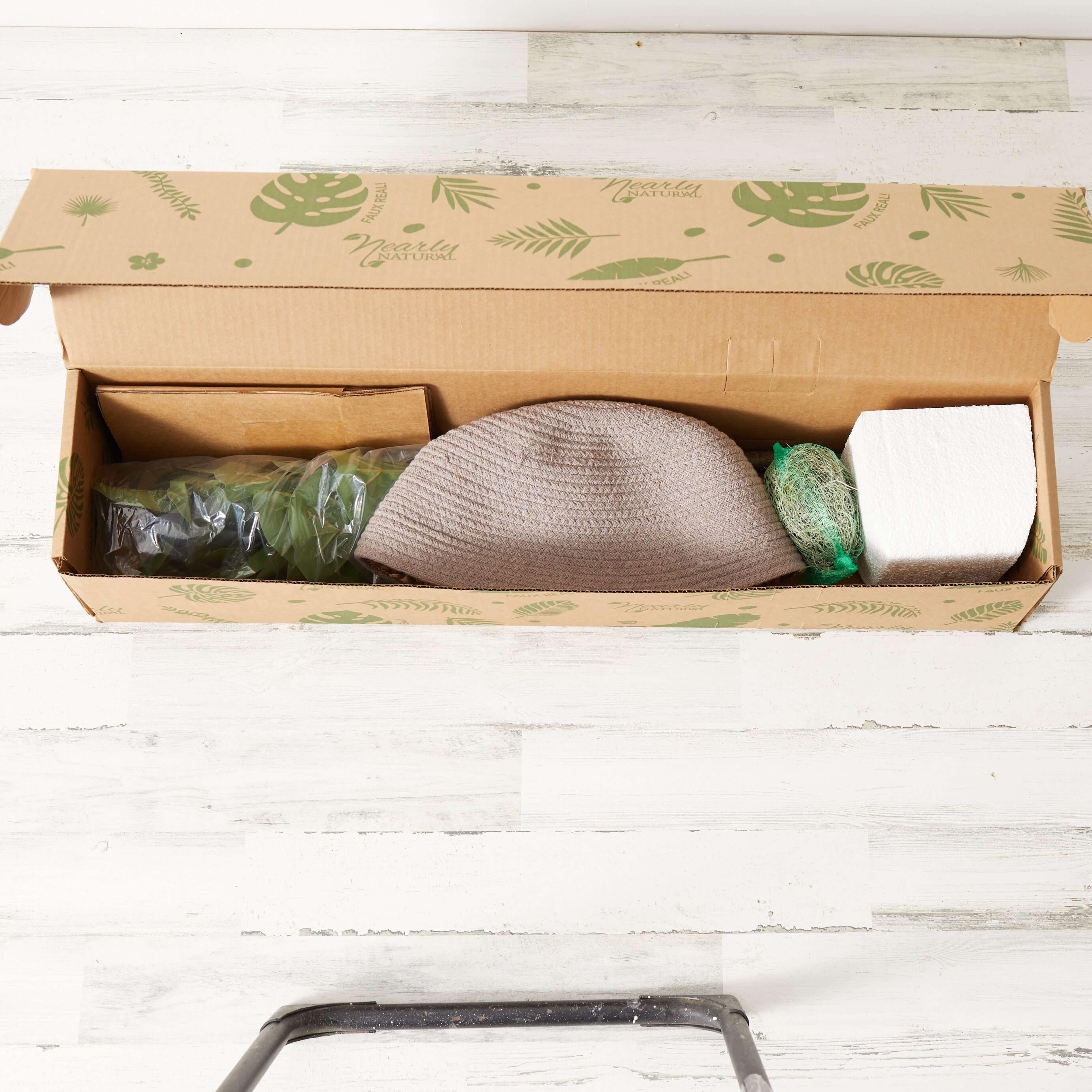 ethically sourced 3’ Artificial Fiddle Leaf Fig Tree with Handmade Woven Planter DIY Kit - Set of 2 Life In Alignment