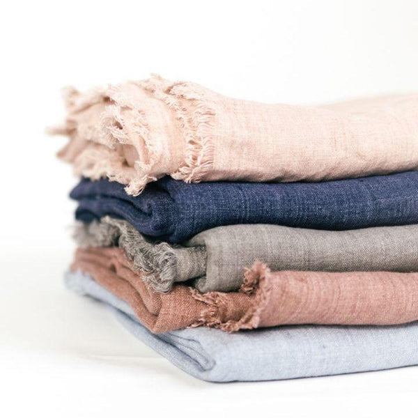 ethically sourced Stone Washed Linen Throw Blanket Life In Alignment